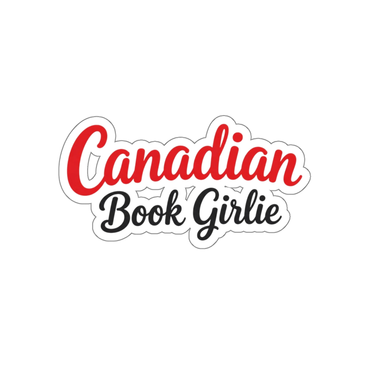 "Canadian Book Girlie" Sticker — Die-Cut Literary Decal