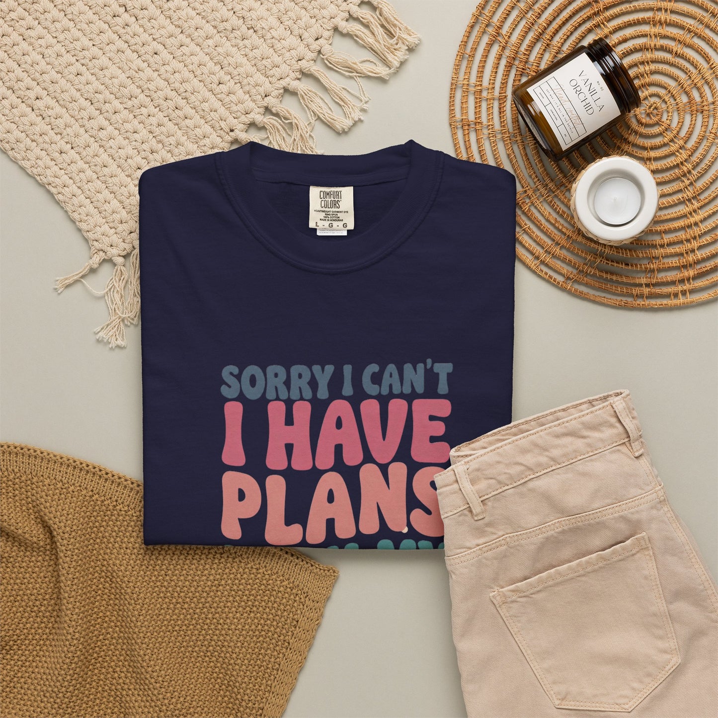 Book Lover T-Shirt — "Sorry I Can't, I Have Plans With My Books" Graphic Tee