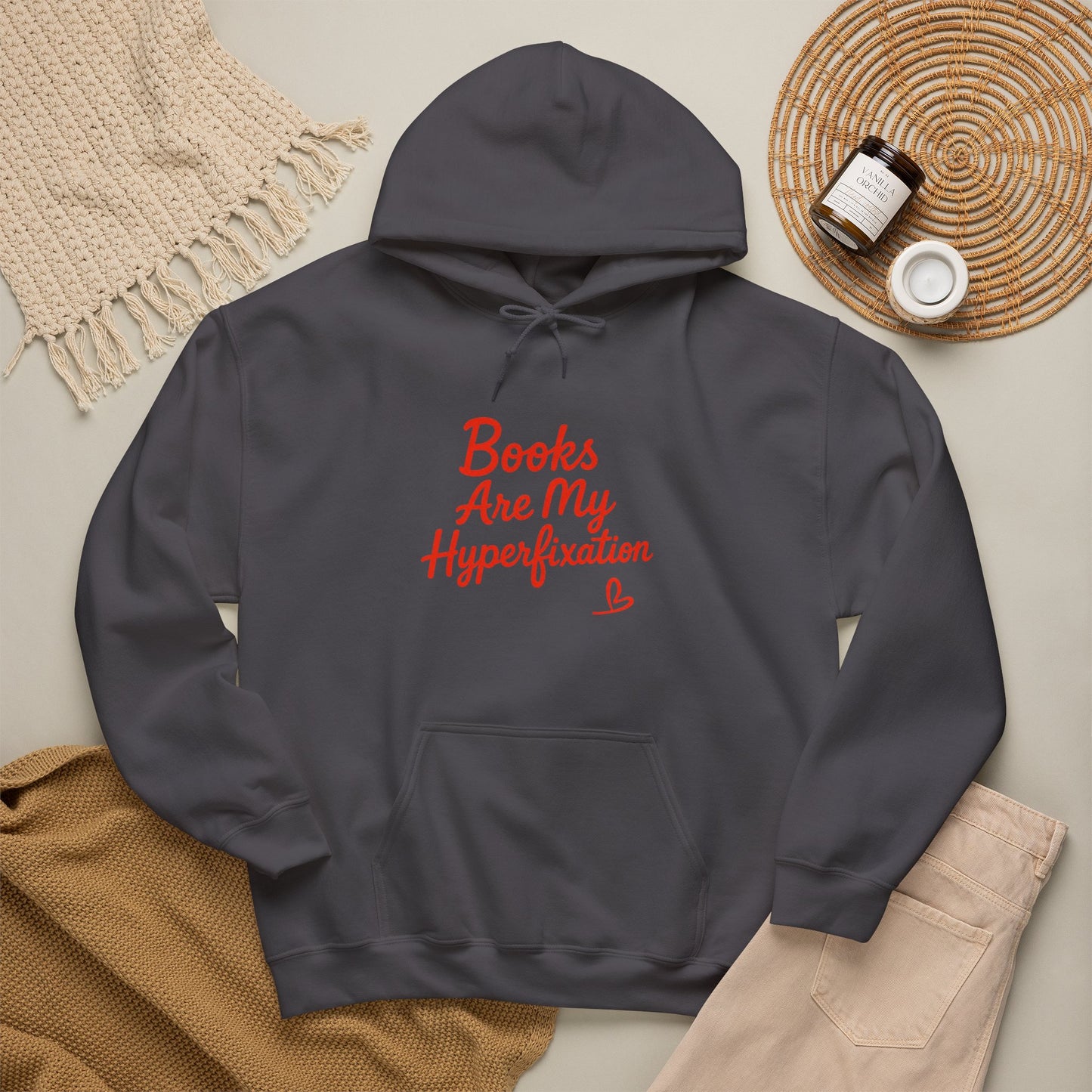 "Books Are My Hyperfixation" Neurospicy Bookish Hoodie