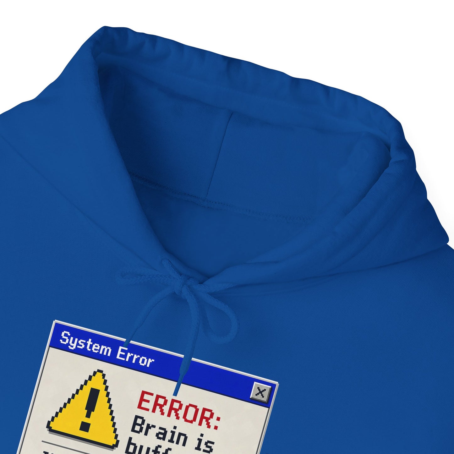 Neurospicy "ERROR: Brain is buffering" Retro Computer Alert Graphic Hoodie