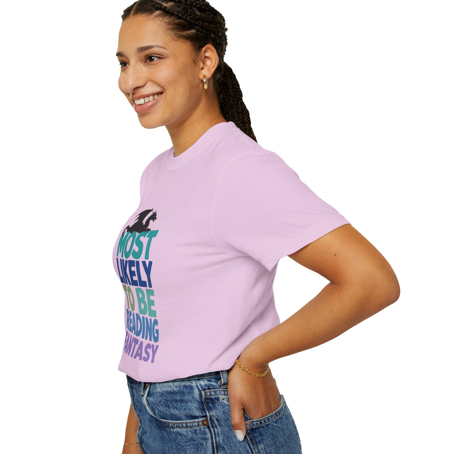 Fantasy Reader T-Shirt — "Most Likely to Be Reading Fantasy" Graphic Tee