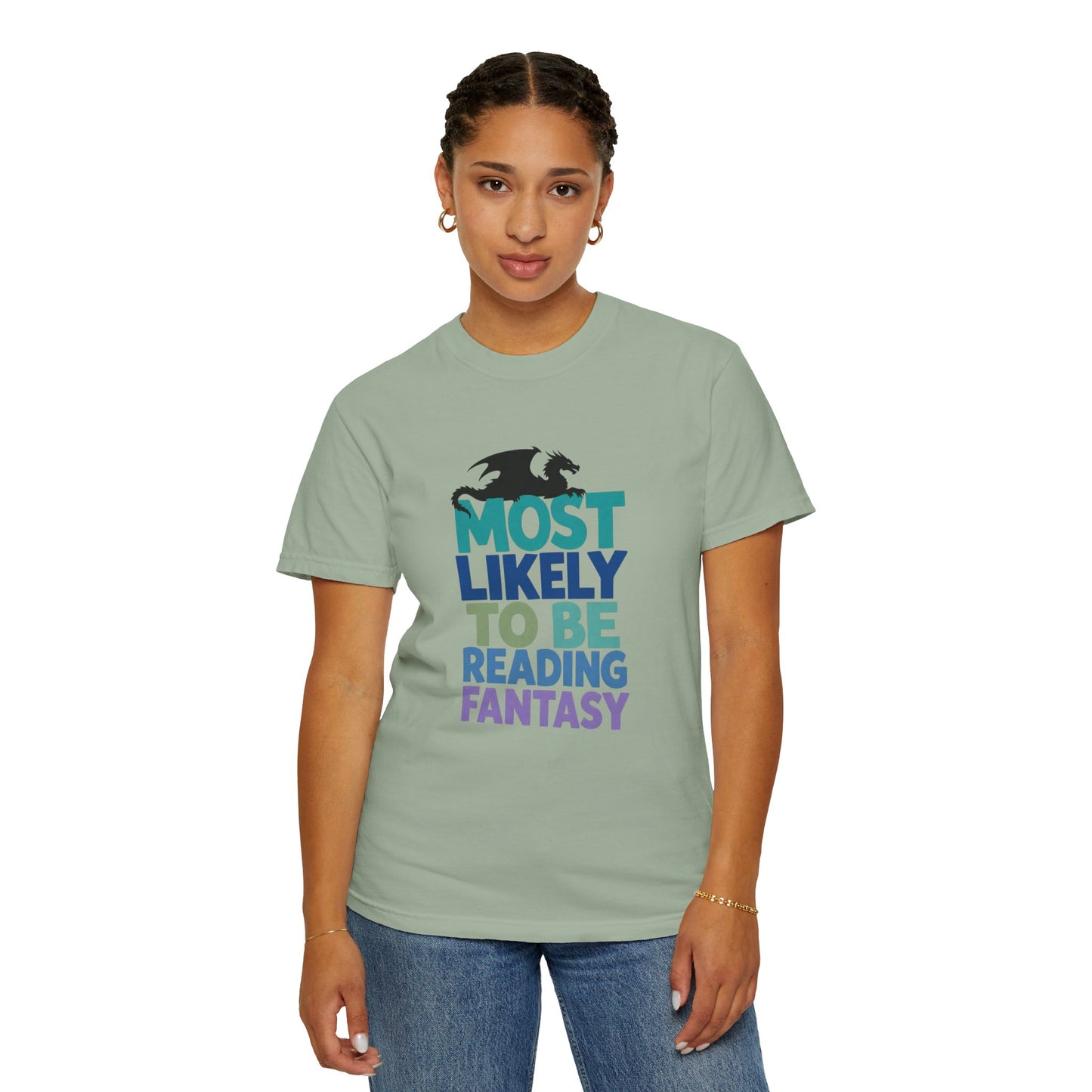Fantasy Reader T-Shirt — "Most Likely to Be Reading Fantasy" Graphic Tee