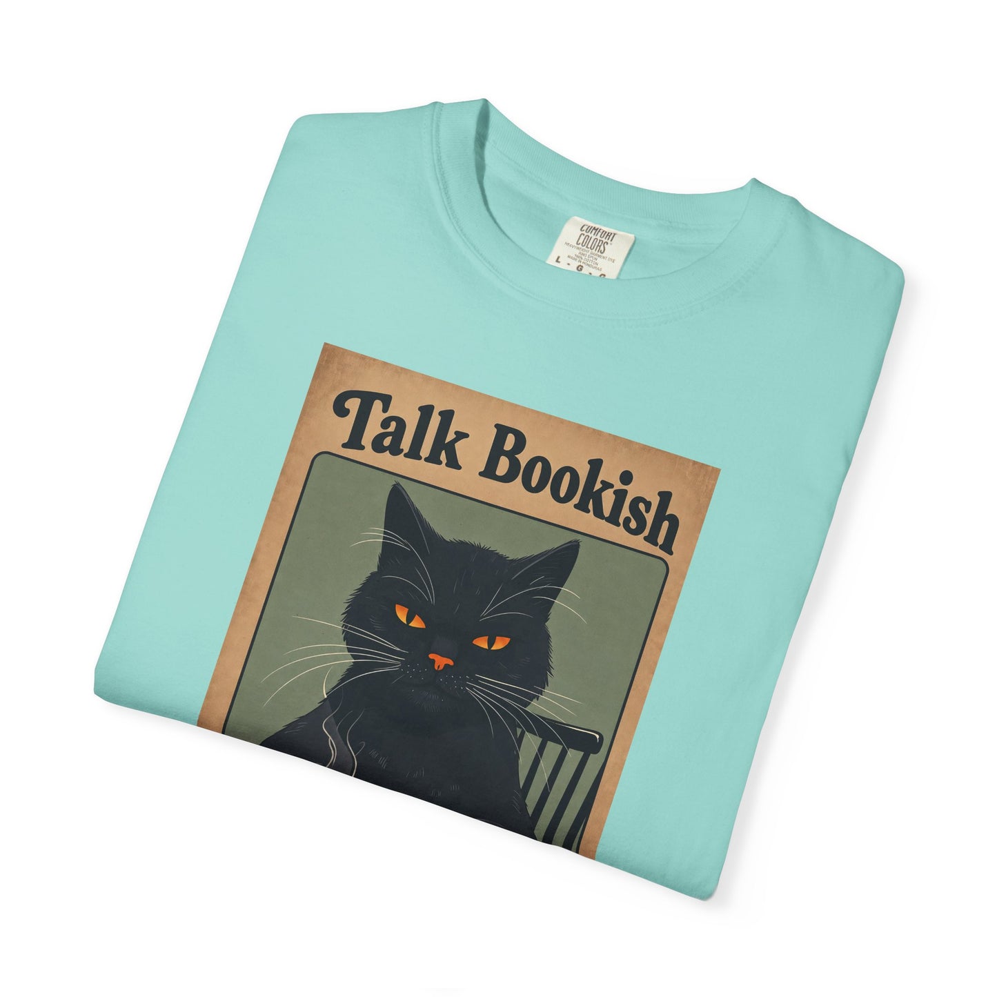 "Talk Bookish To Me" Cat T-Shirt