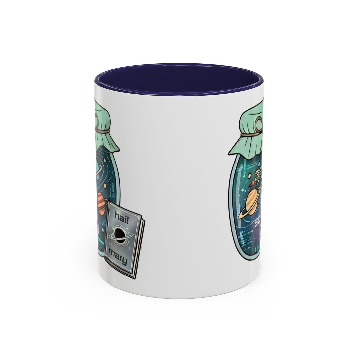 "Sci‑Fi Girl" JamJar Mug — Space Planets Accent Coffee Cup (11/15oz)