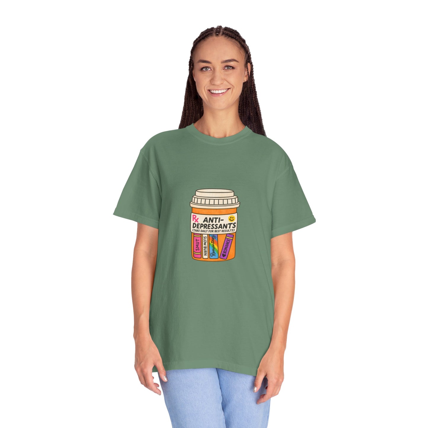 T-Shirt — "Anti-Depressants" Coffee & Books Graphic Tee