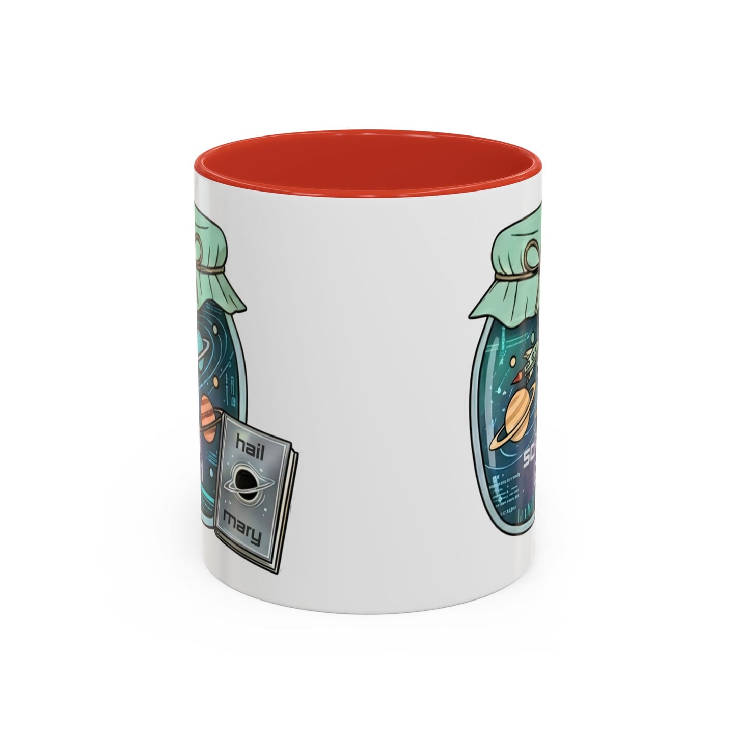 "Sci‑Fi Girl" JamJar Mug — Space Planets Accent Coffee Cup (11/15oz)