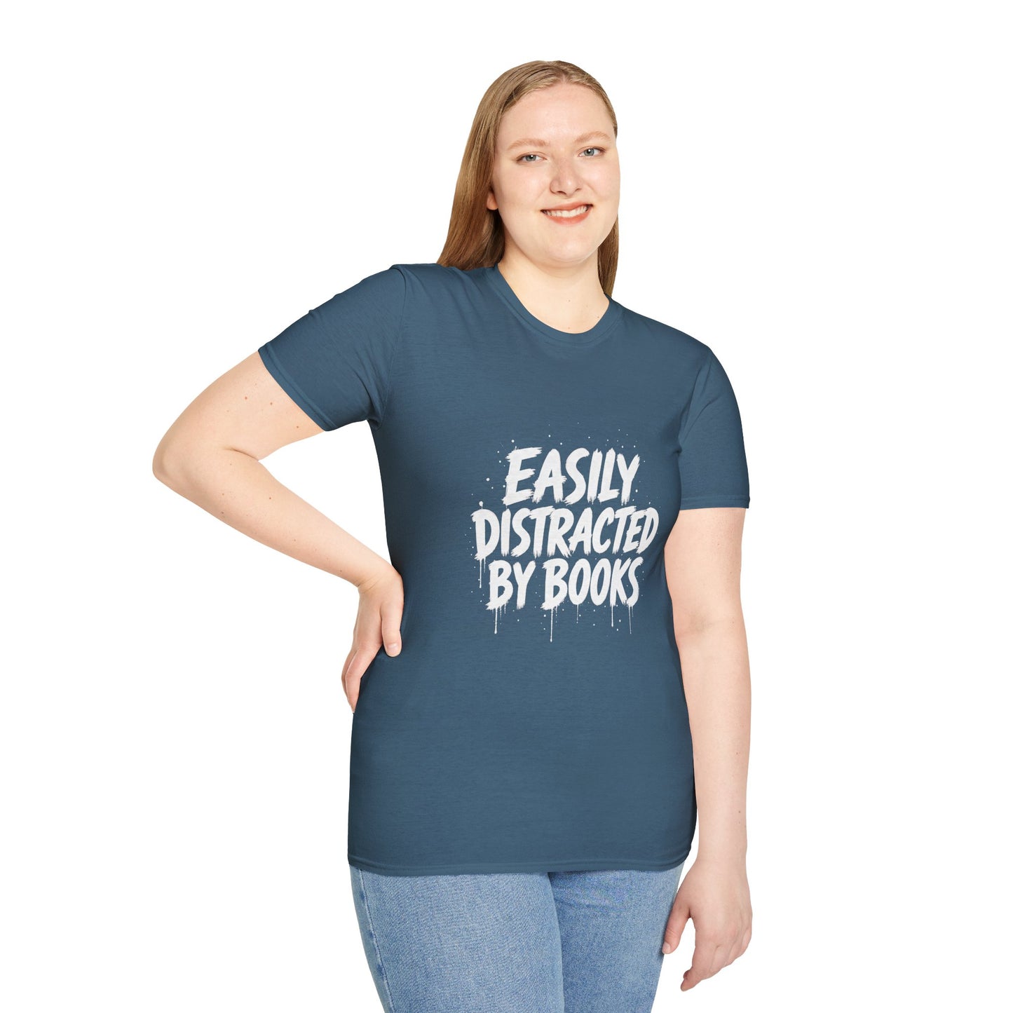Lightweight Fabric - "Easily Distracted by Books" T‑Shirt