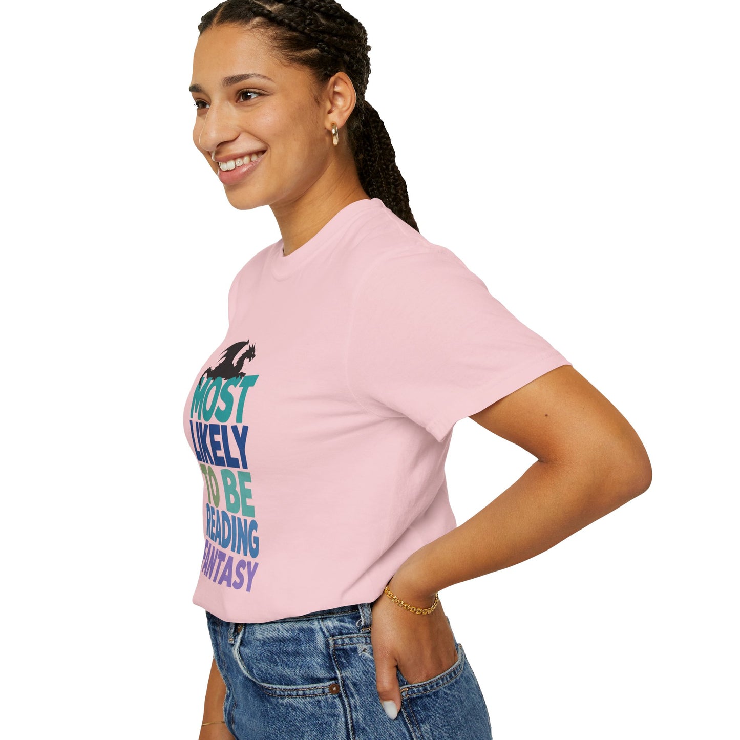 Fantasy Reader T-Shirt — "Most Likely to Be Reading Fantasy" Graphic Tee