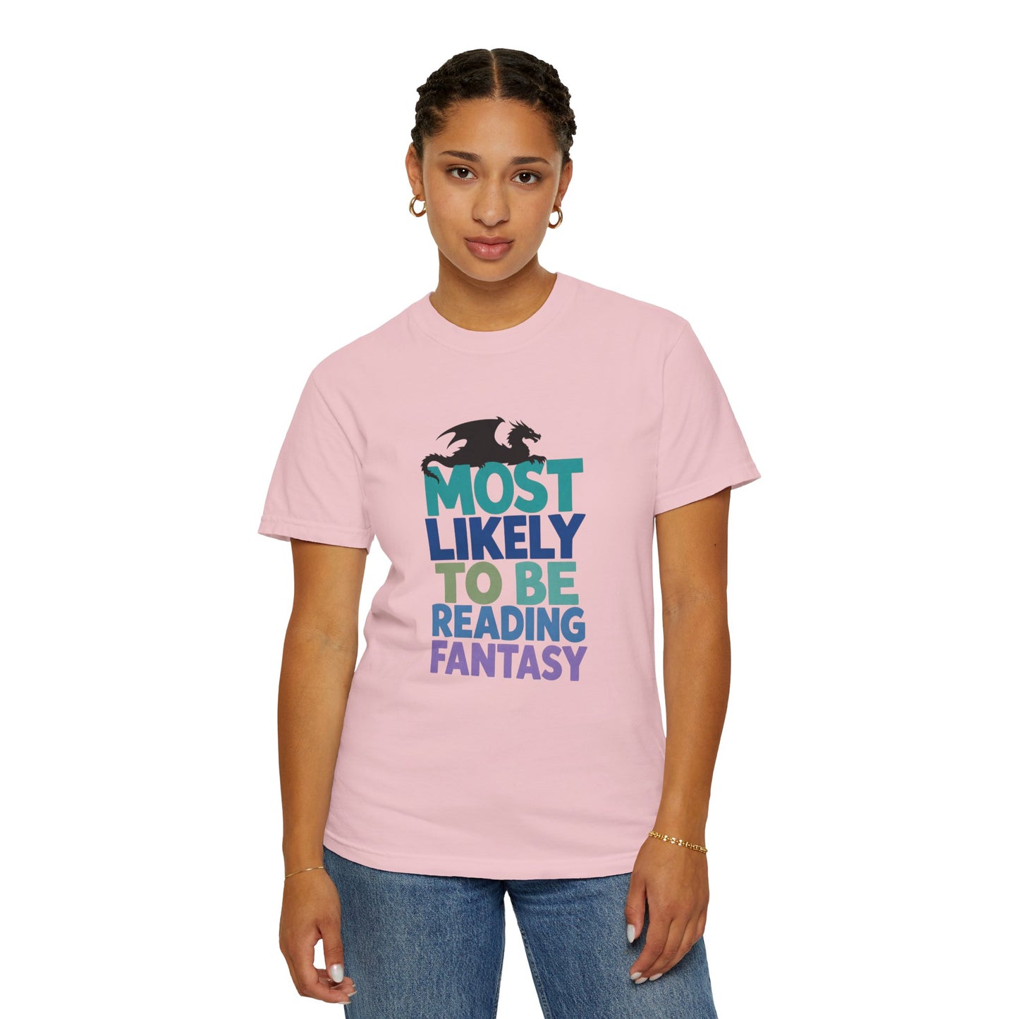 Fantasy Reader T-Shirt — "Most Likely to Be Reading Fantasy" Graphic Tee