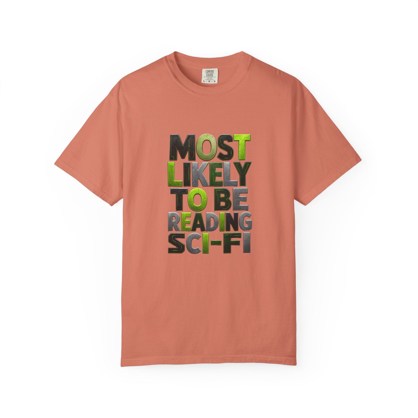 "Most Likely To Be Reading Sci‑Fi" T-Shirt for Science Fiction Book Lovers