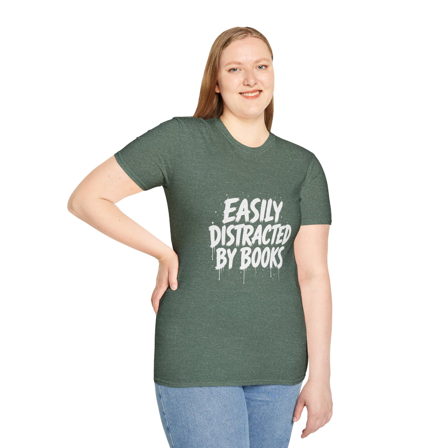 Lightweight Fabric - "Easily Distracted by Books" T‑Shirt