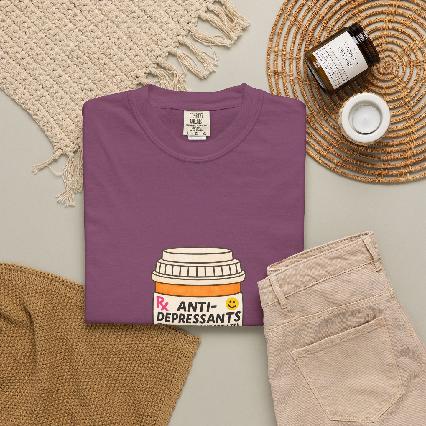 T-Shirt — "Anti-Depressants" Coffee & Books Graphic Tee