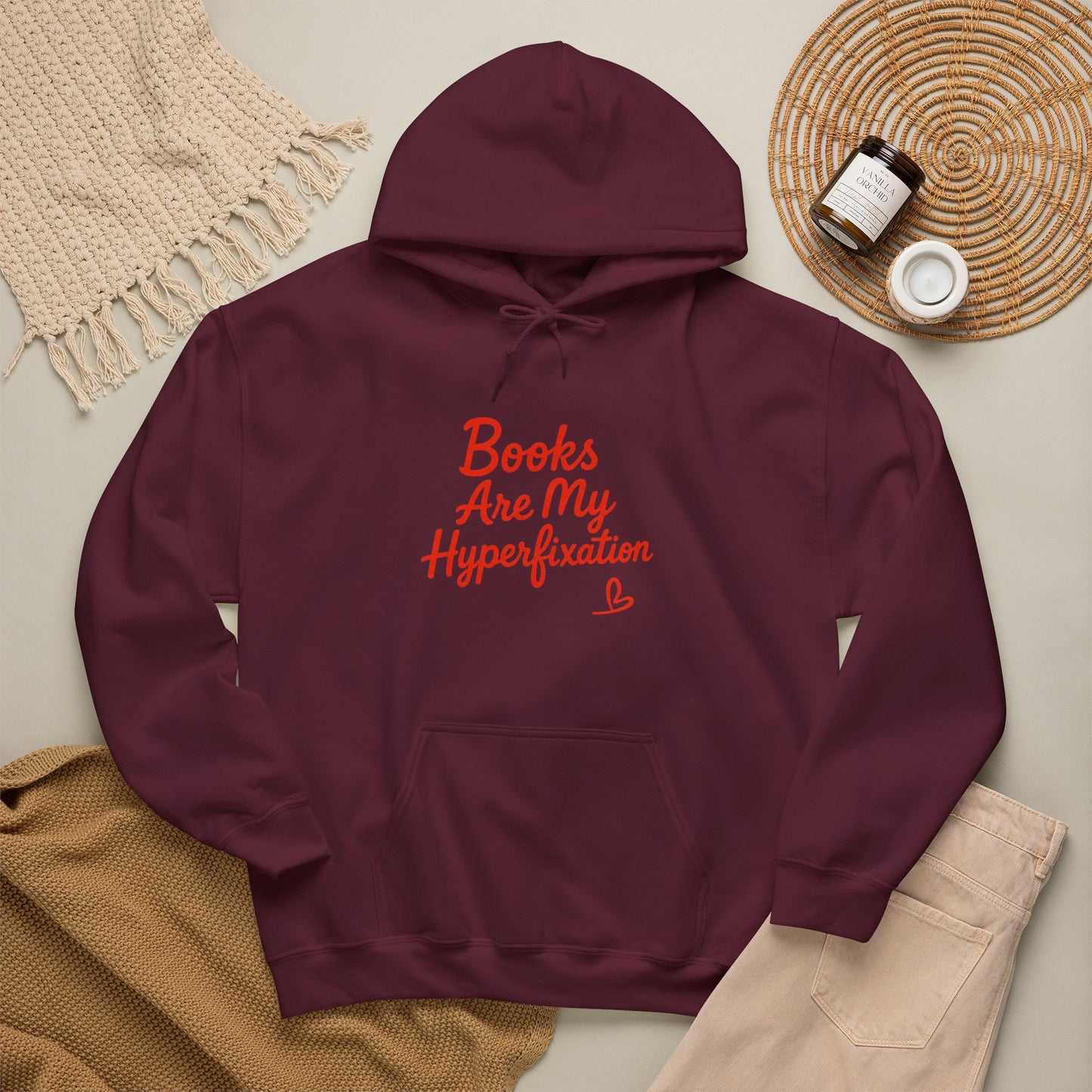 "Books Are My Hyperfixation" Neurospicy Bookish Hoodie