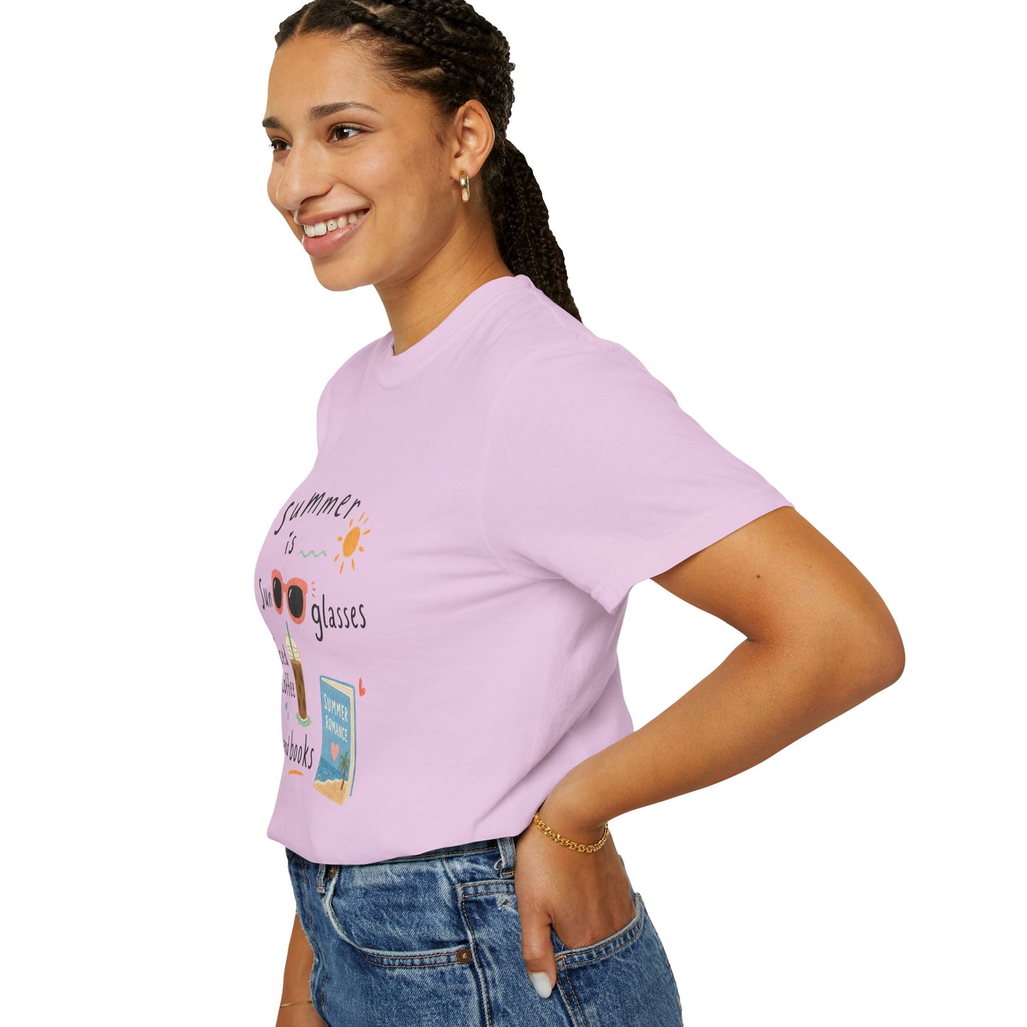 "Summer Is Sunglasses, Iced Coffee & Books" T-Shirt