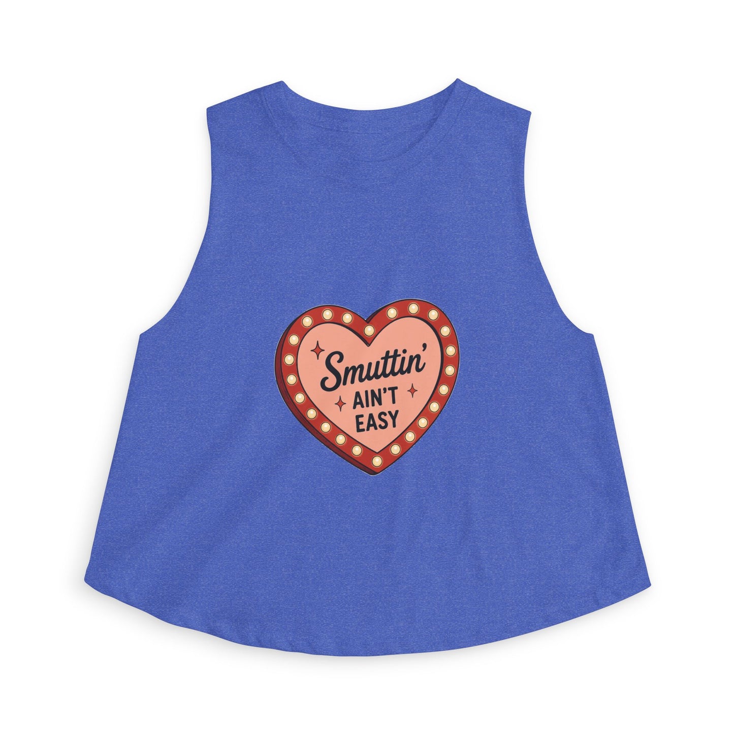 Smut Readers Crop Top — "Smuttin Ain't Easy" Retro Heart Graphic