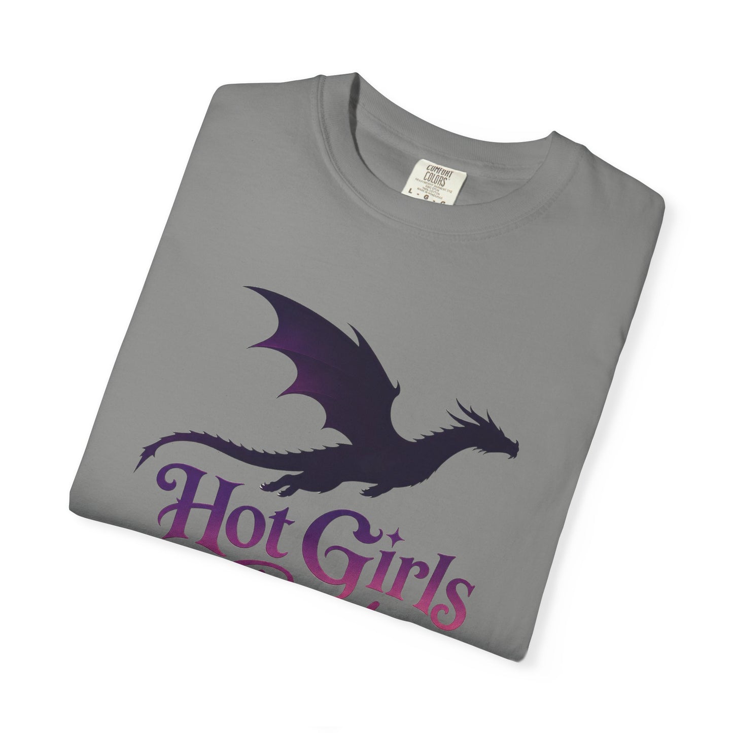 Fantasy Reader T‑Shirt — "Hot Girls Read Fantasy" Dragon Graphic