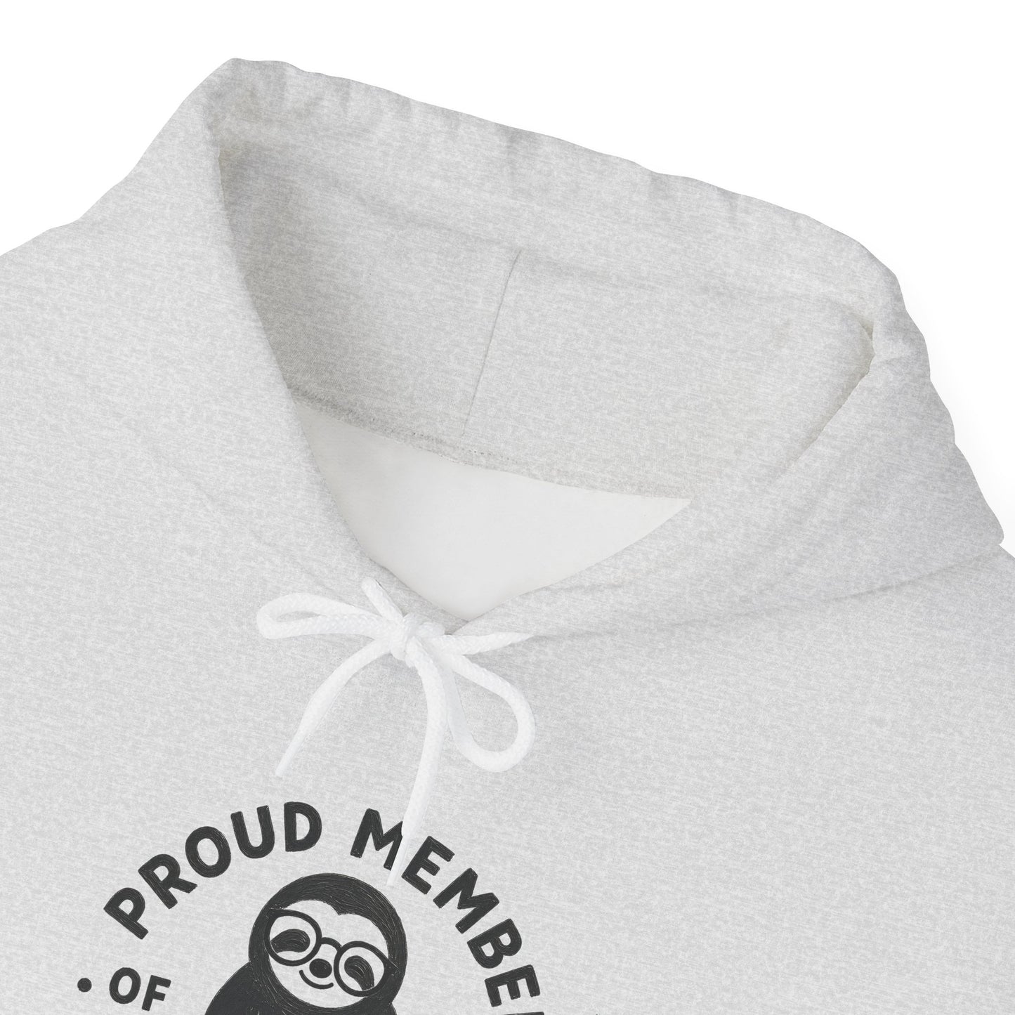 "Proud Member of the Slow Readers Club" Sloth Reading Hoodie
