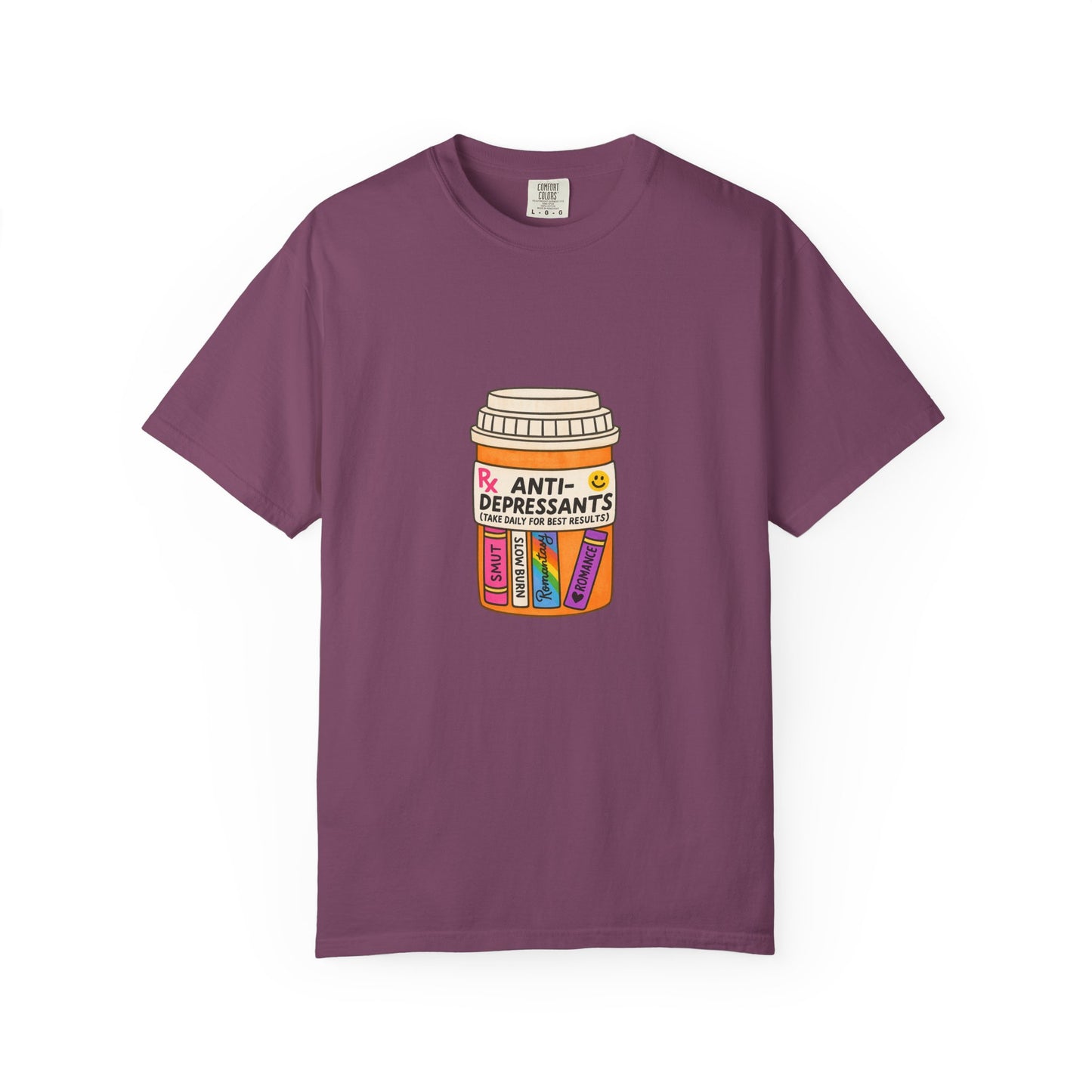 T-Shirt — "Anti-Depressants" Coffee & Books Graphic Tee