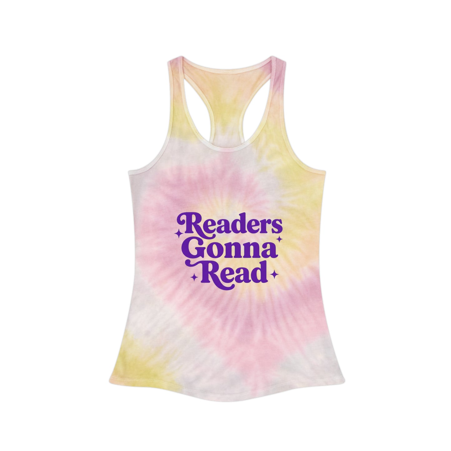 "Readers Gonna Read" Tie-Dye Racerback Tank