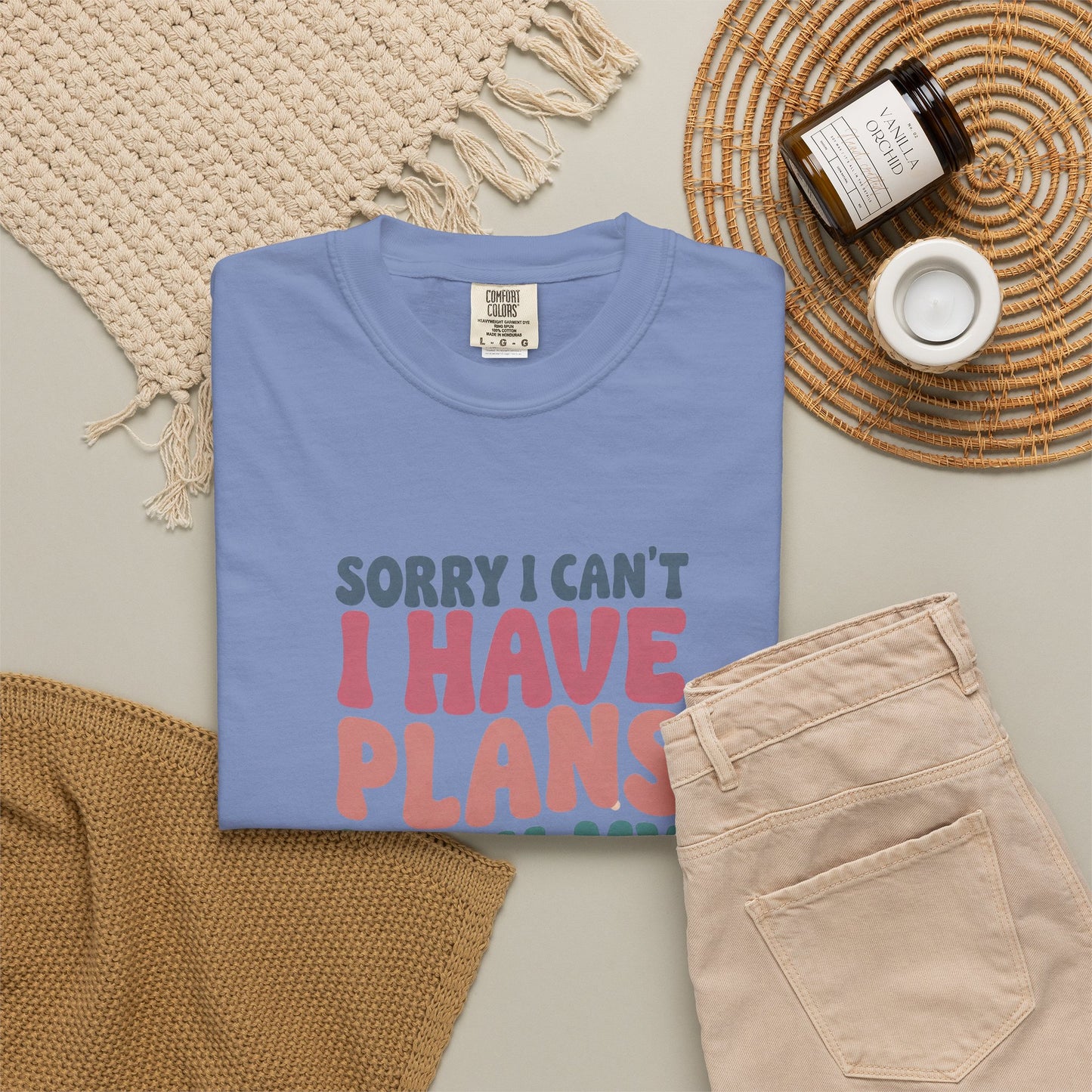 Book Lover T-Shirt — "Sorry I Can't, I Have Plans With My Books" Graphic Tee