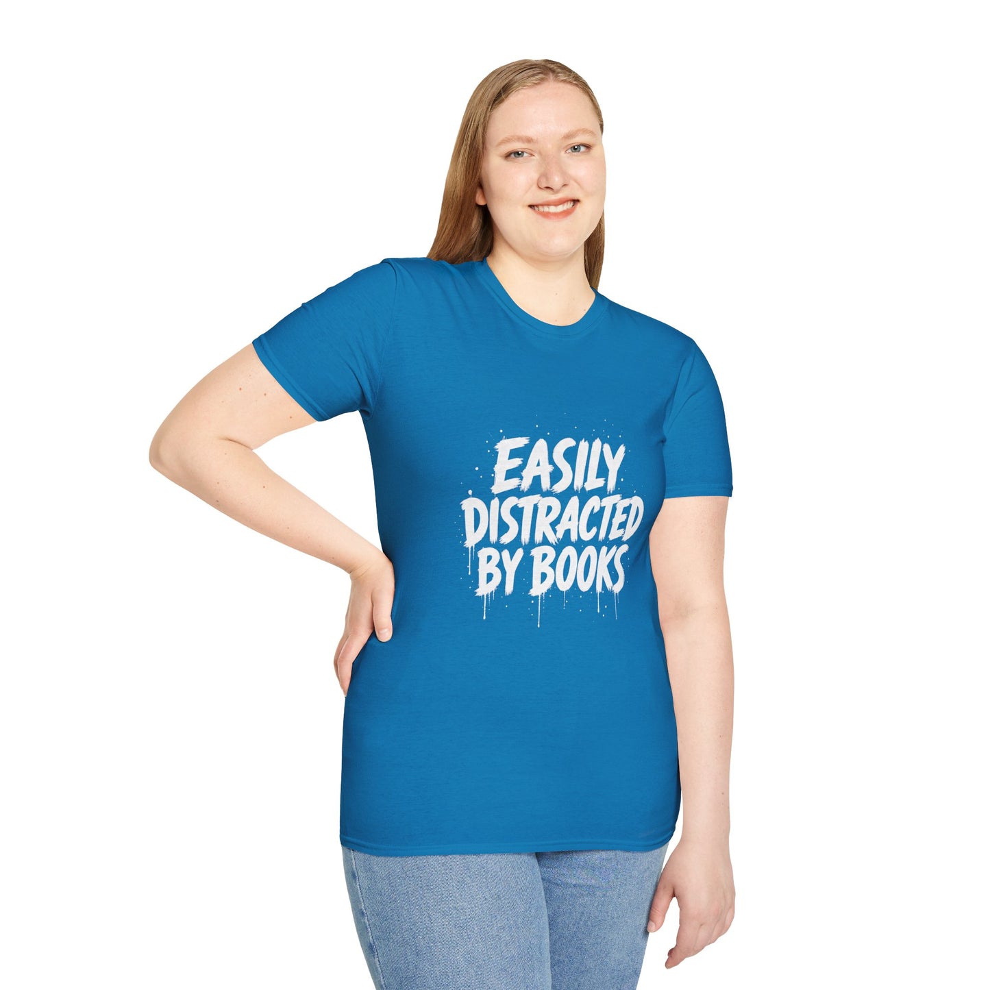 Lightweight Fabric - "Easily Distracted by Books" T‑Shirt