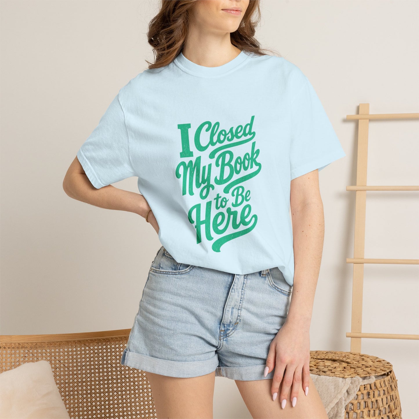 "I Closed My Book To Be Here" T-Shirt — Funny Reader Shirt for Book Lovers