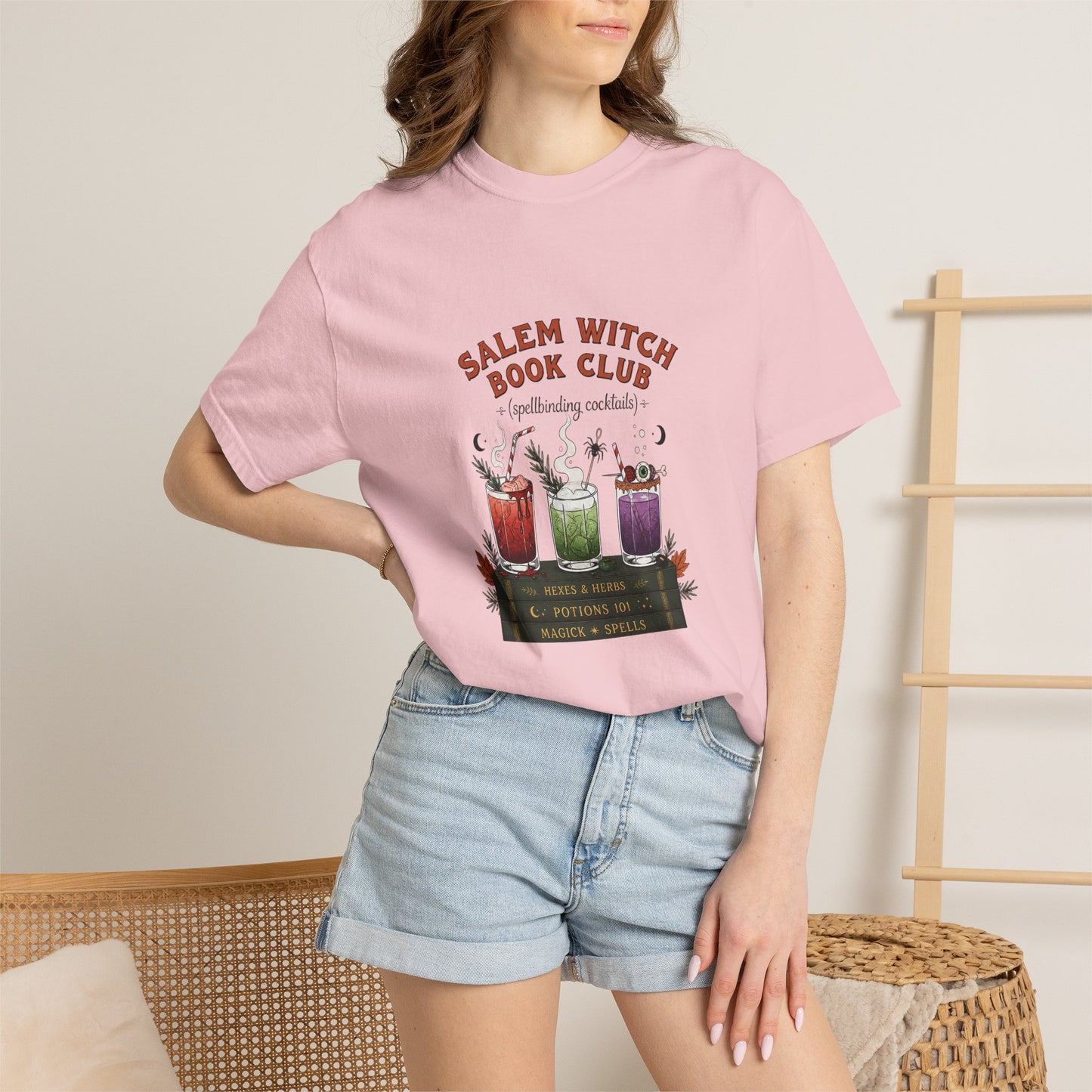 "Salem Witch Book Club" T-Shirt — Whimsical Witchy Reading Tee