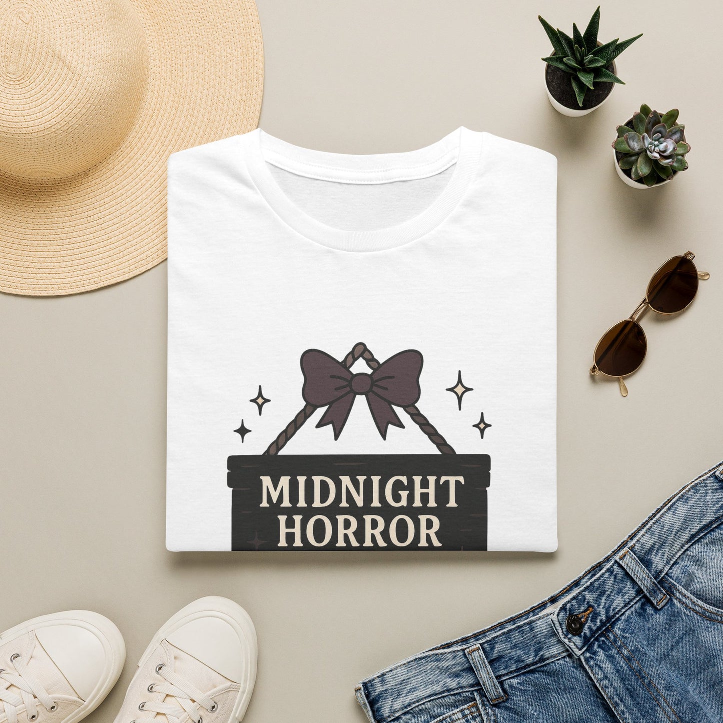 Lightweight Fabric - "Midnight Horror Reader" T-Shirt — Spooky Book Lover Graphic Tee