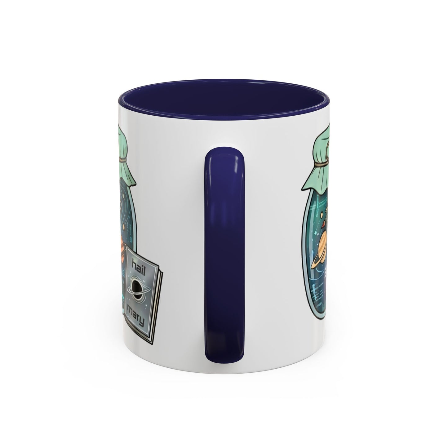 "Sci‑Fi Girl" JamJar Mug — Space Planets Accent Coffee Cup (11/15oz)