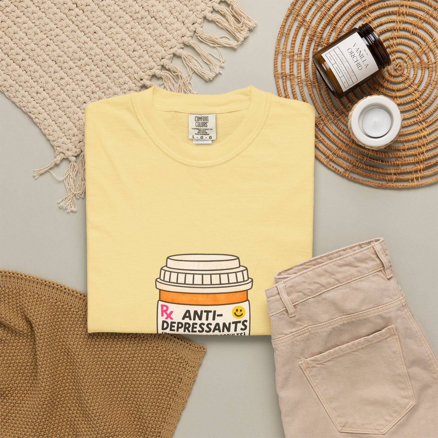 T-Shirt — "Anti-Depressants" Coffee & Books Graphic Tee