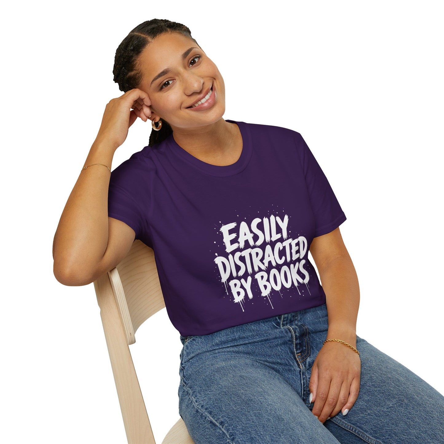 Lightweight Fabric - "Easily Distracted by Books" T‑Shirt