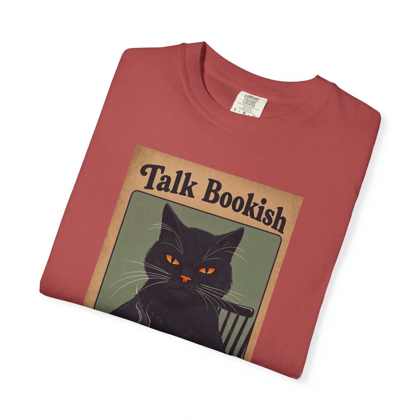 "Talk Bookish To Me" Cat T-Shirt
