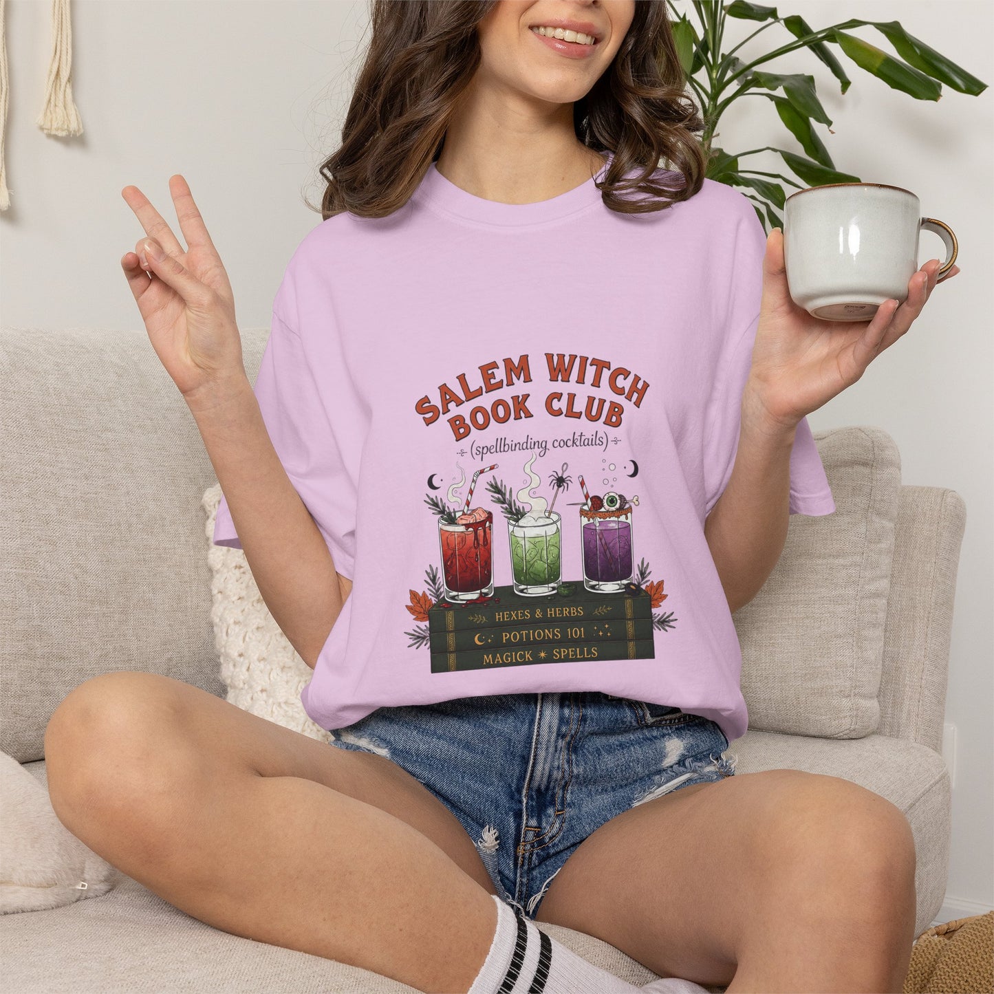 "Salem Witch Book Club" T-Shirt — Whimsical Witchy Reading Tee