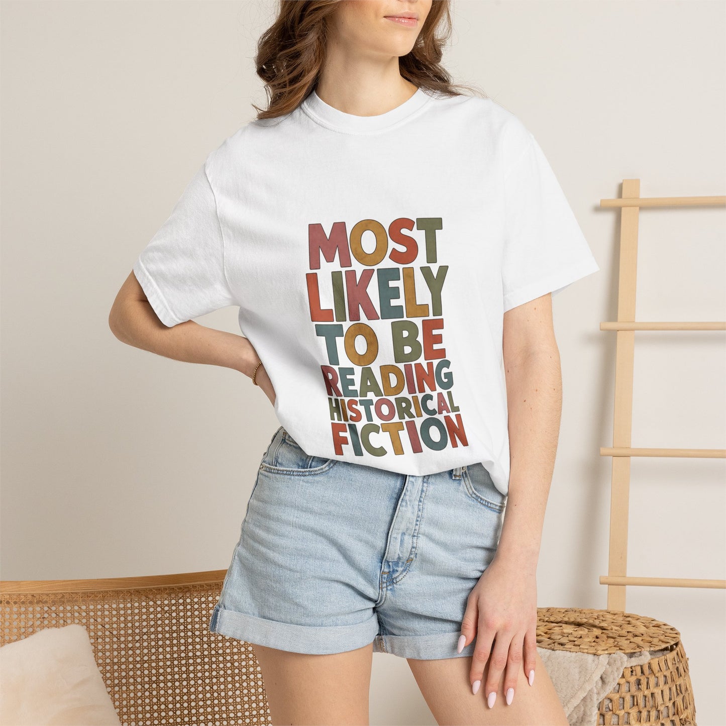 Historical Fiction Reader T-Shirt — "Most Likely to Be Reading Historical Fiction"