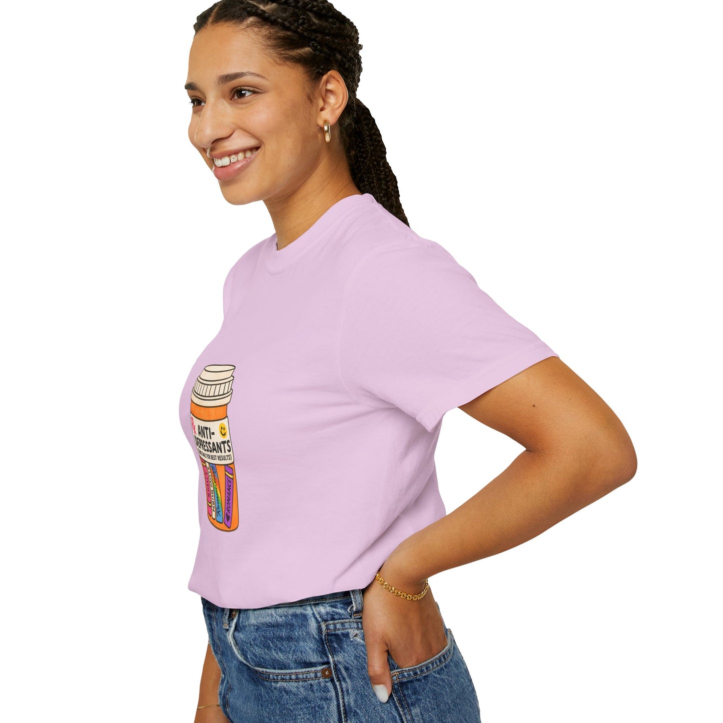 T-Shirt — "Anti-Depressants" Coffee & Books Graphic Tee