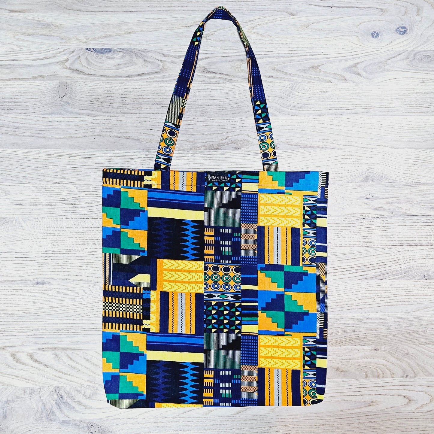 Sac fourre-tout fait main imprimé africain | Sac de plage | Sac de courses
