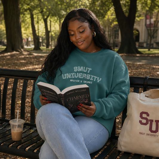 "Smut University Master's Degree" Bookish Garment-Dyed Crewneck Sweatshirt