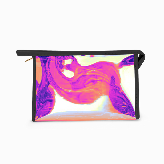 Holographic Makeup Bag — “Badass Bookish Babe” Cosmetic Pouch
