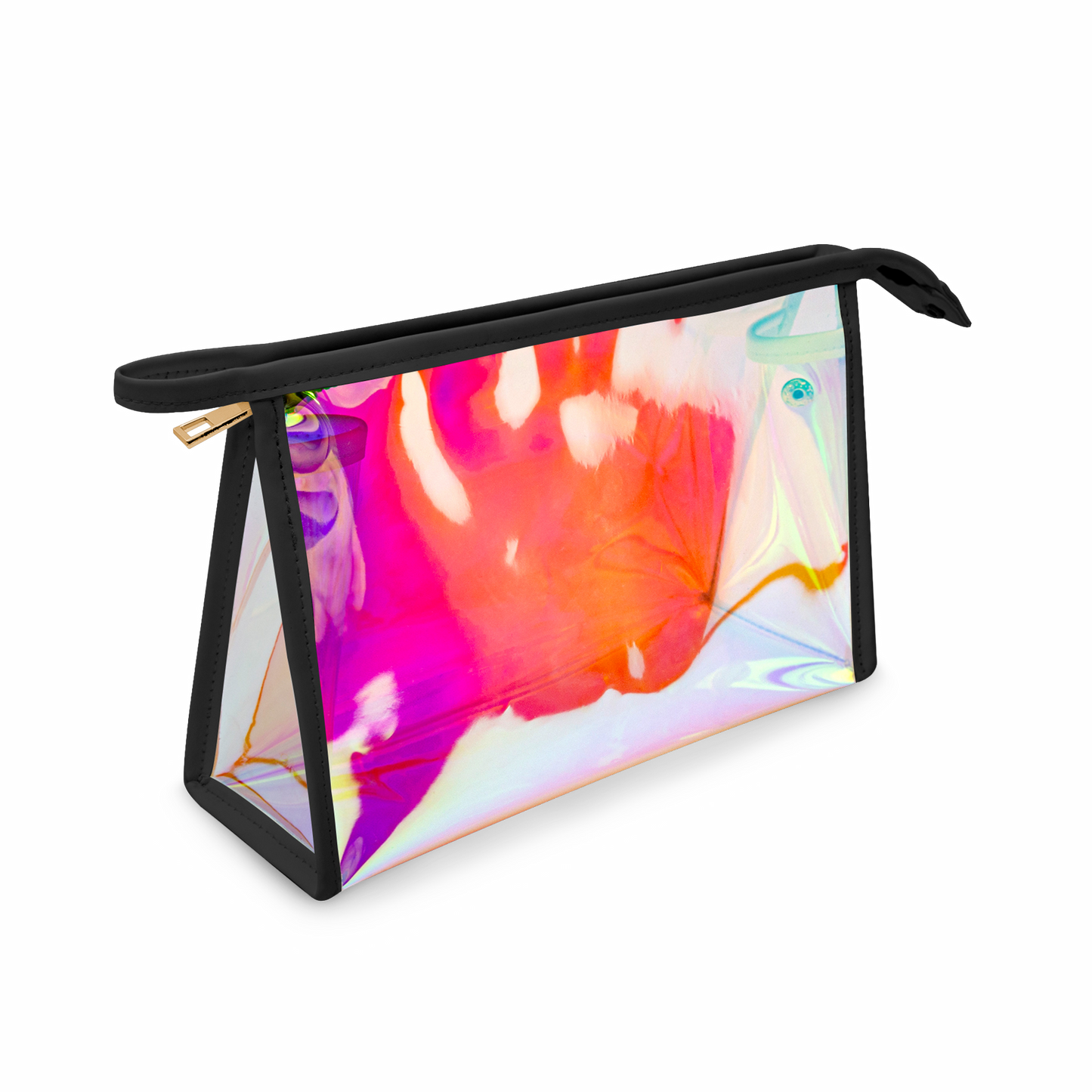 Holographic Makeup Bag — “Badass Bookish Babe” Cosmetic Pouch