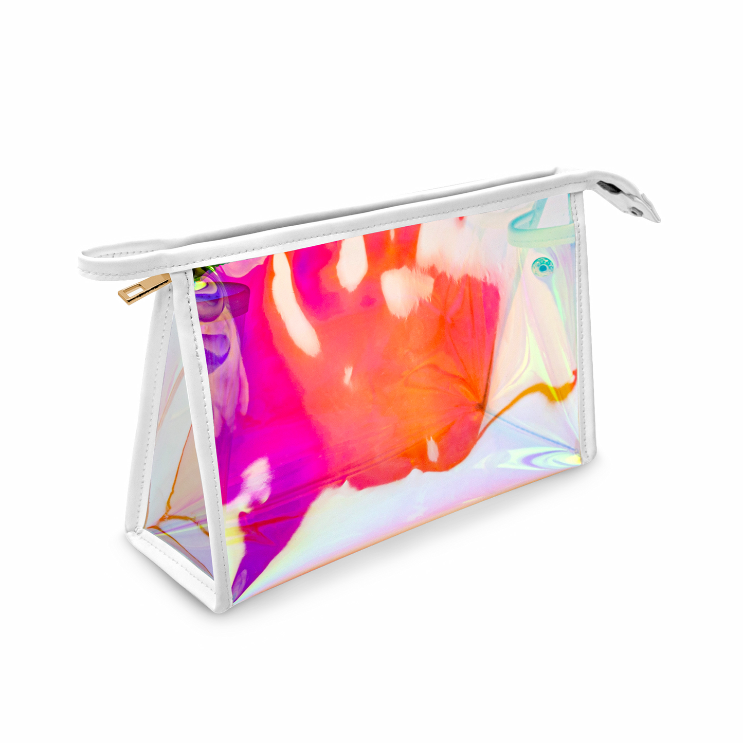 Holographic Makeup Bag — “Badass Bookish Babe” Cosmetic Pouch