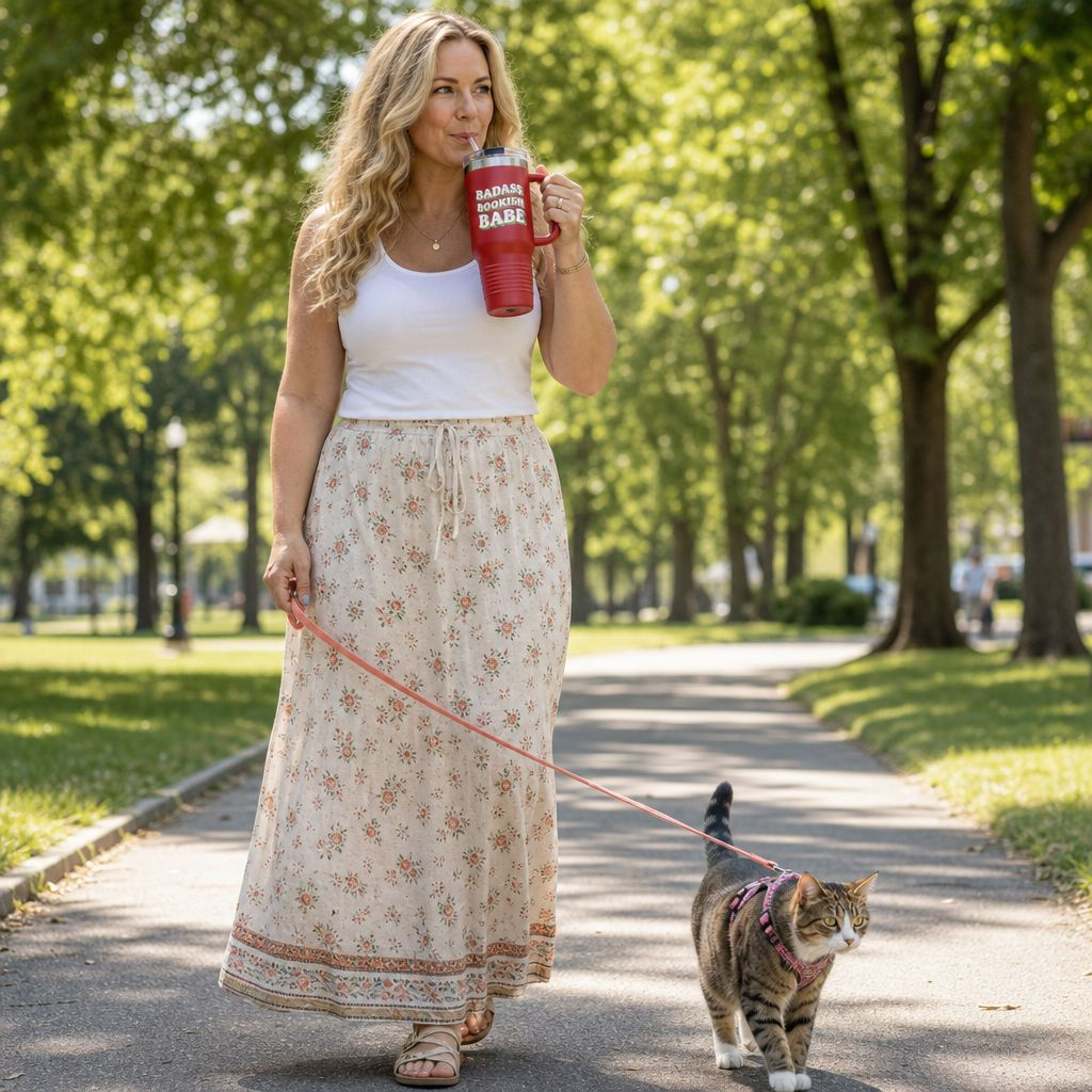 "Badass Bookish Babe" 40oz Insulated Travel Mug