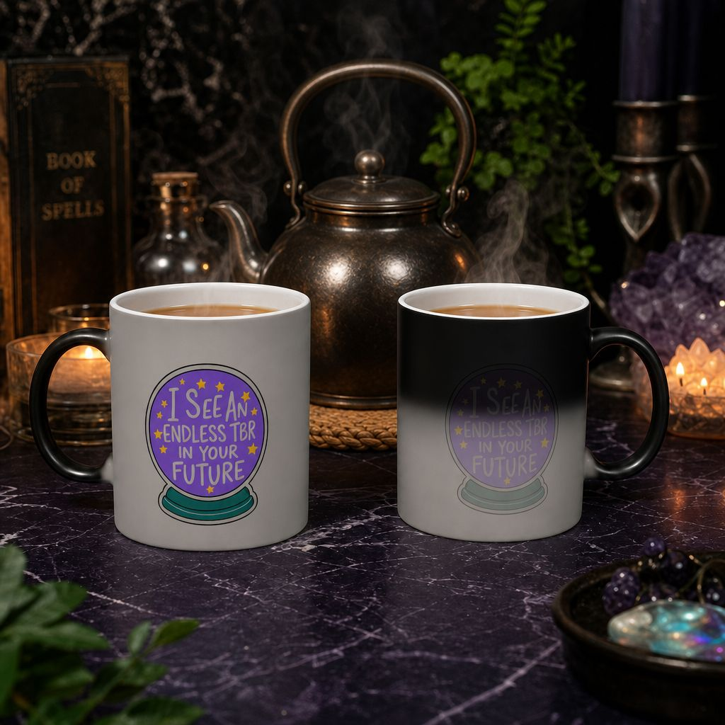 Colour-Changing Mug — “I See An Endless TBR in Your Future” Crystal Ball Design, 11oz