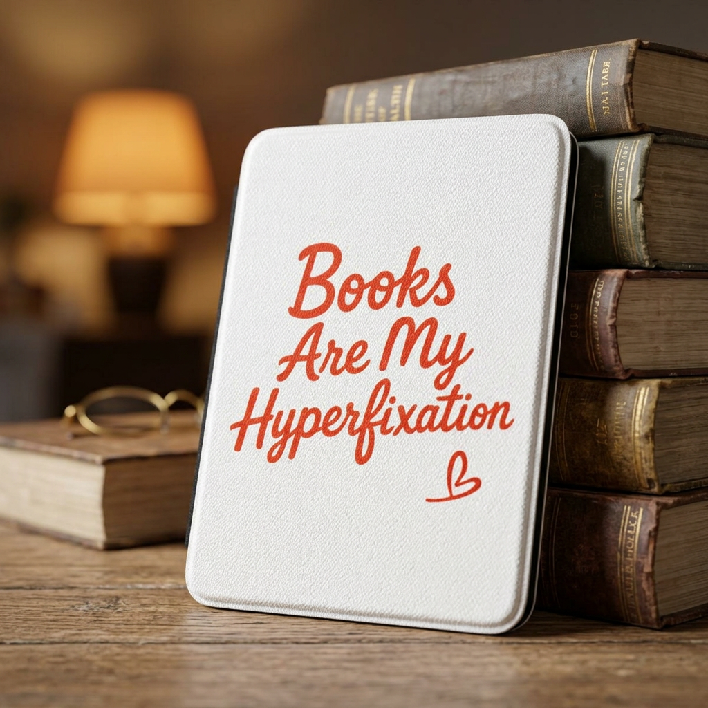 Kindle Case — "Books Are My Hyperfixation" Protective E-Reader Cover