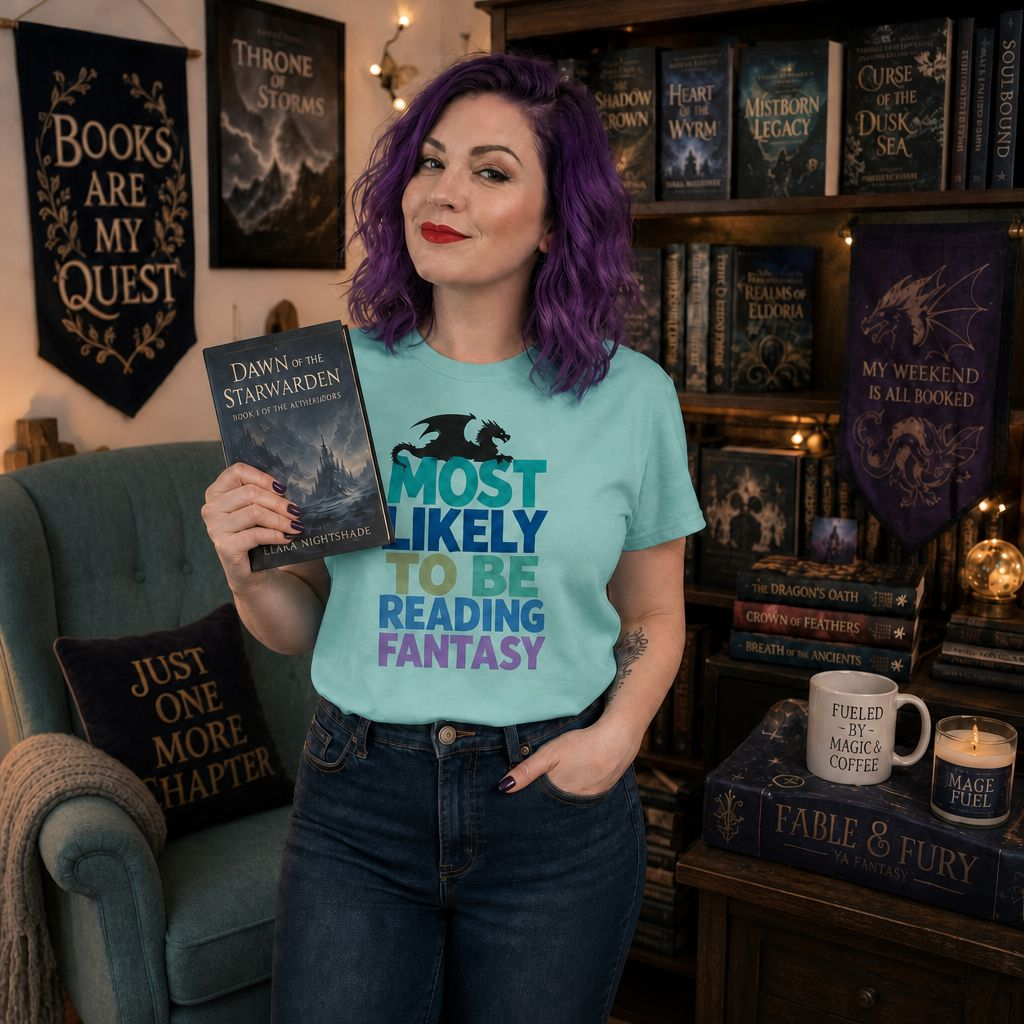 Fantasy Reader T-Shirt — "Most Likely to Be Reading Fantasy" Graphic Tee