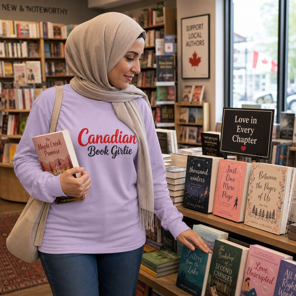 "Canadian Book Girlie" Long Sleeve Tee