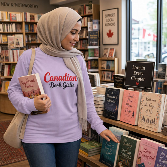 "Canadian Book Girlie" Long Sleeve Tee