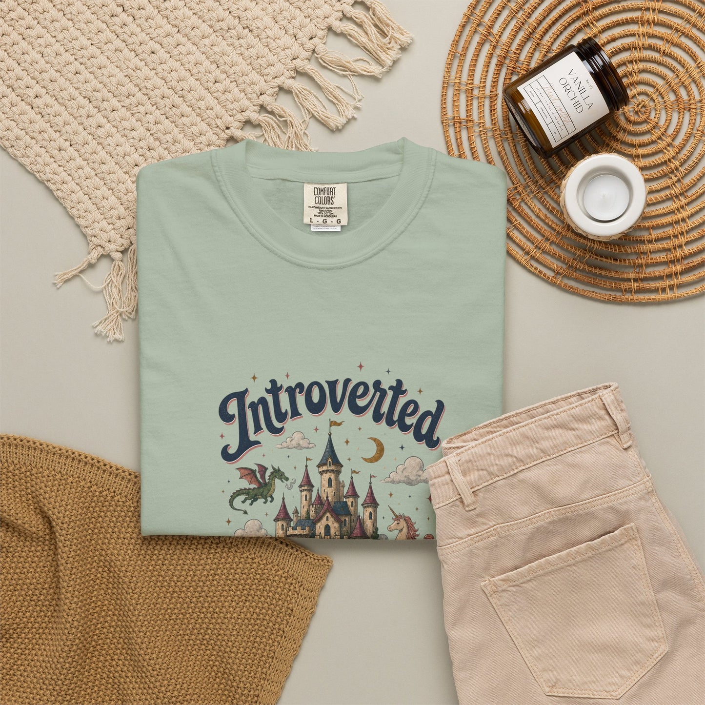 "Introverted But Willingly Discuss Fictional Worlds" Fantasy Lovers T-Shirt