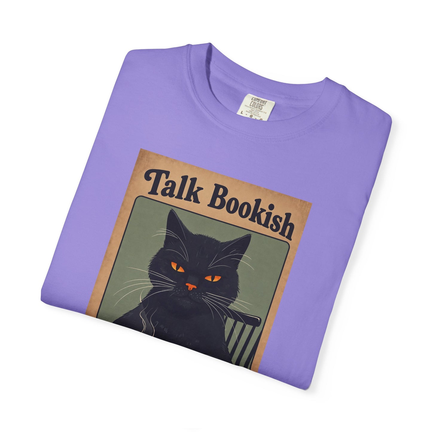 "Talk Bookish To Me" Cat T-Shirt