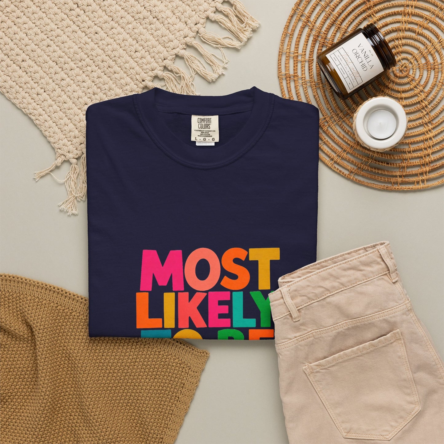 "Most Likely to Be Reading Romance" Colourful Book Lover Tee