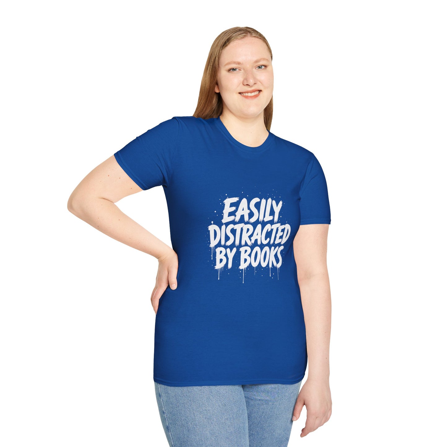 Lightweight Fabric - "Easily Distracted by Books" T‑Shirt